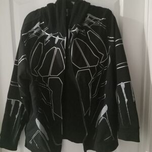 Marvel Black and Silver Patterned Bomber Jacket